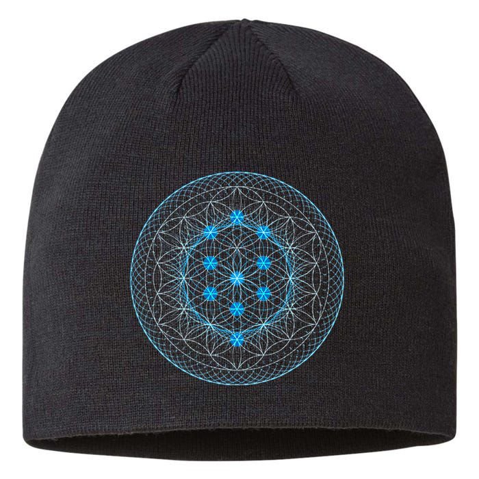 Sacred Geometry Flower Of Life With Kabbalah Tree Sustainable Beanie