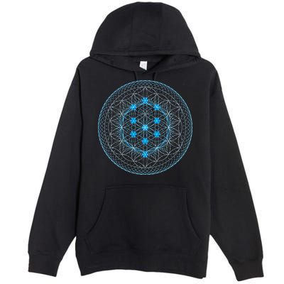 Sacred Geometry Flower Of Life With Kabbalah Tree Premium Pullover Hoodie