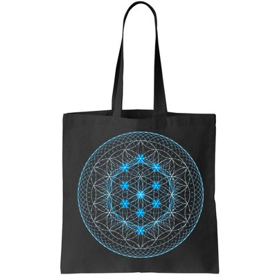 Sacred Geometry Flower Of Life With Kabbalah Tree Bag