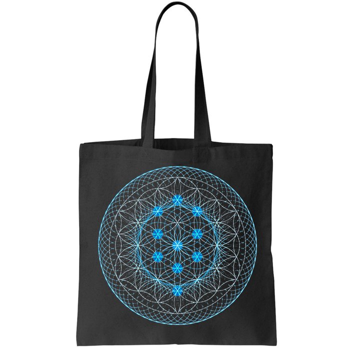 Sacred Geometry Flower Of Life With Kabbalah Tree Bag