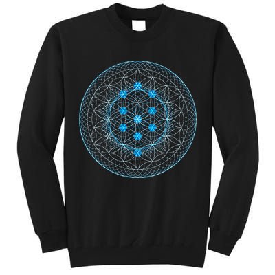 Sacred Geometry Flower Of Life With Kabbalah Tree Tall Sweatshirt