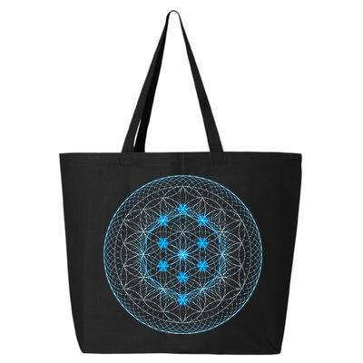 Sacred Geometry Flower Of Life With Kabbalah Tree 25L Jumbo Tote