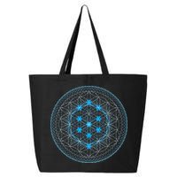 Sacred Geometry Flower Of Life With Kabbalah Tree 25L Jumbo Tote