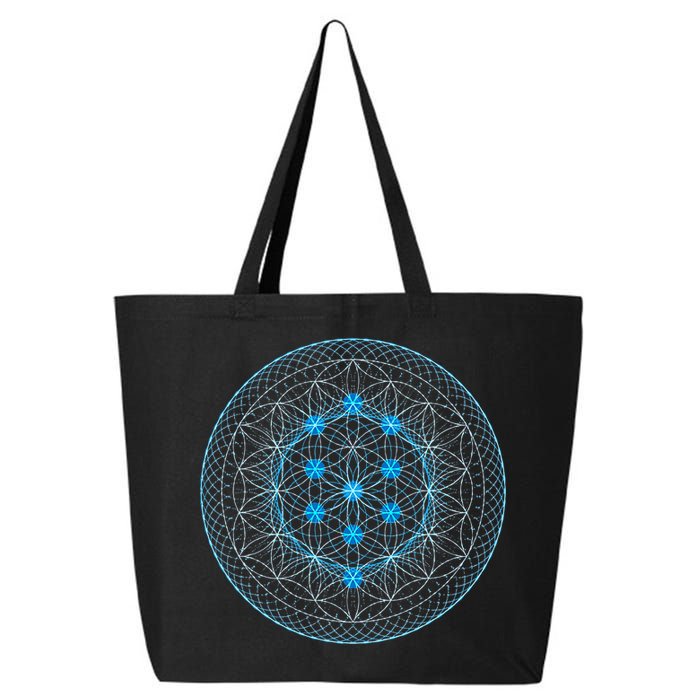 Sacred Geometry Flower Of Life With Kabbalah Tree 25L Jumbo Tote