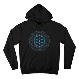 Sacred Geometry Flower Of Life With Kabbalah Tree Tall Hoodie