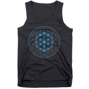 Sacred Geometry Flower Of Life With Kabbalah Tree Tank Top