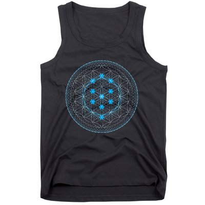 Sacred Geometry Flower Of Life With Kabbalah Tree Tank Top