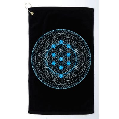 Sacred Geometry Flower Of Life With Kabbalah Tree Golf Towel