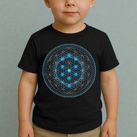 Sacred Geometry Flower Of Life With Kabbalah Tree Toddler T-Shirt