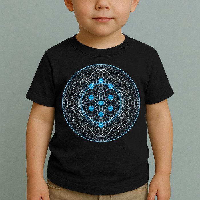 Sacred Geometry Flower Of Life With Kabbalah Tree Toddler T-Shirt
