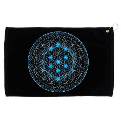 Sacred Geometry Flower Of Life With Kabbalah Tree Grommeted Golf Towel