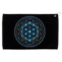 Sacred Geometry Flower Of Life With Kabbalah Tree Grommeted Golf Towel