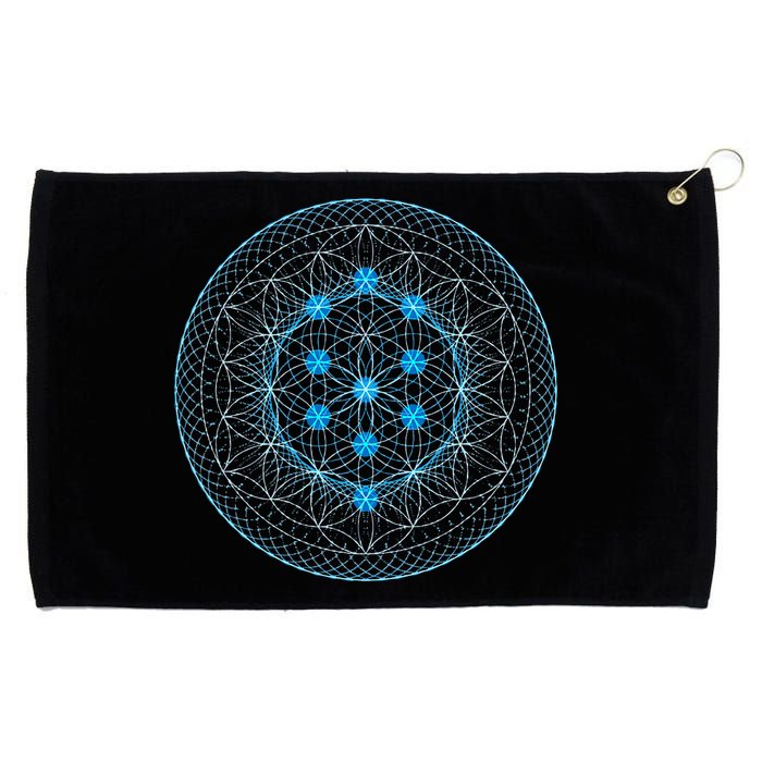 Sacred Geometry Flower Of Life With Kabbalah Tree Grommeted Golf Towel