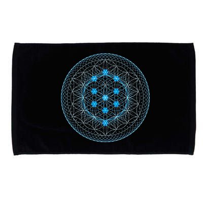 Sacred Geometry Flower Of Life With Kabbalah Tree Microfiber Hand Towel