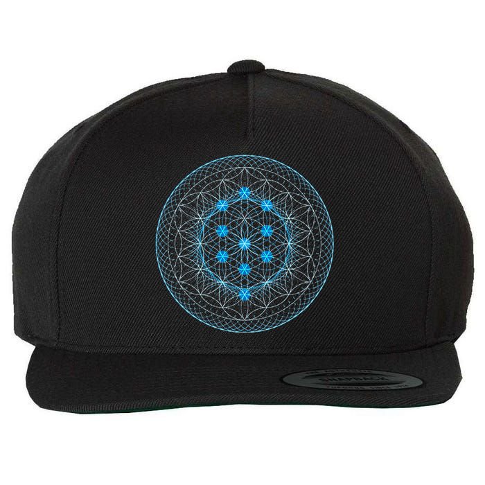 Sacred Geometry Flower Of Life With Kabbalah Tree Wool Snapback Cap