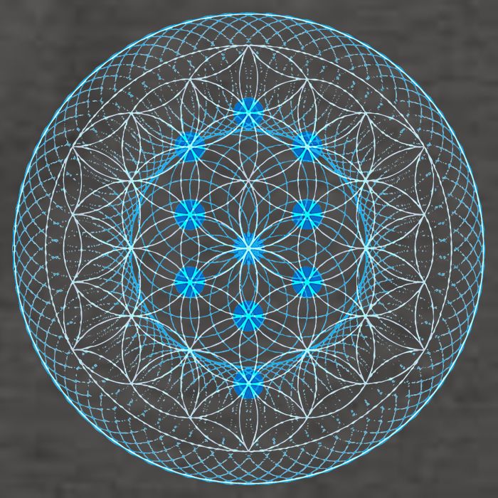 Sacred Geometry Flower Of Life With Kabbalah Tree Vector Backpack
