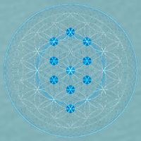 Sacred Geometry Flower Of Life With Kabbalah Tree Sueded Cloud Jersey T-Shirt
