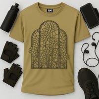 Stained Glass Flower Wildflower Kaleidoscope Church Window Cooling Performance Crew T-Shirt