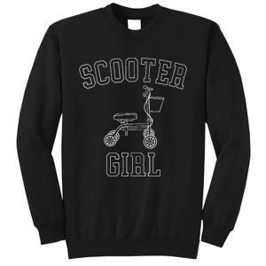 Scooter Girl Funny Broken Foot Ankle Injury Surgery Recovery Sweatshirt