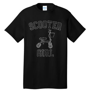 Scooter Girl Funny Broken Foot Ankle Injury Surgery Recovery Tall T-Shirt