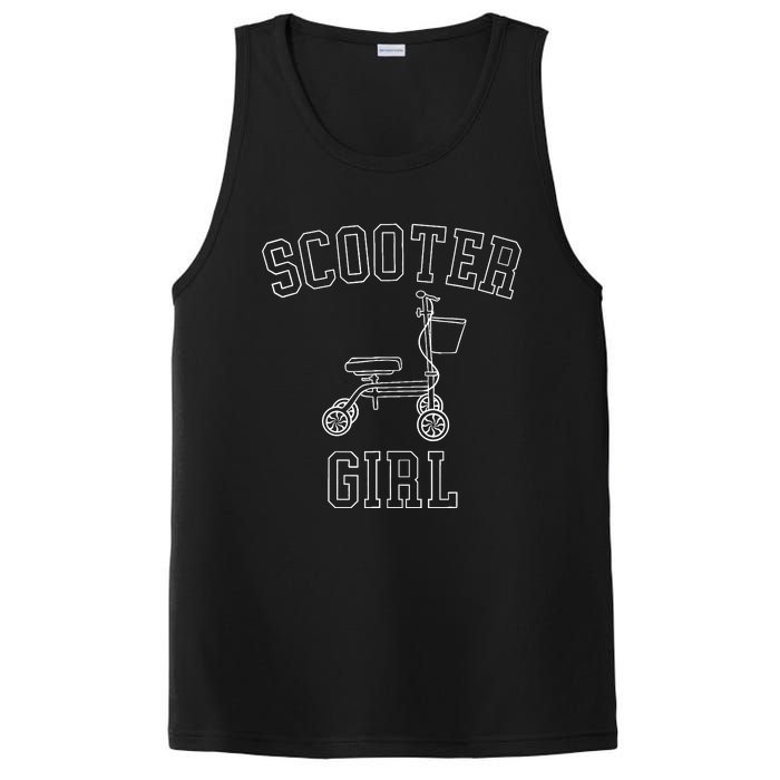 Scooter Girl Funny Broken Foot Ankle Injury Surgery Recovery PosiCharge Competitor Tank