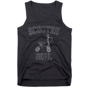 Scooter Girl Funny Broken Foot Ankle Injury Surgery Recovery Tank Top