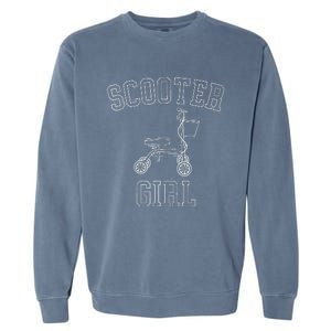 Scooter Girl Funny Broken Foot Ankle Injury Surgery Recovery Garment-Dyed Sweatshirt