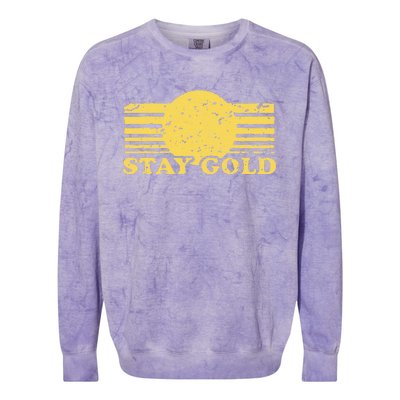 Stay Gold Funny Saying Colorblast Crewneck Sweatshirt