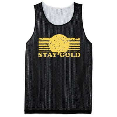 Stay Gold Funny Saying Mesh Reversible Basketball Jersey Tank