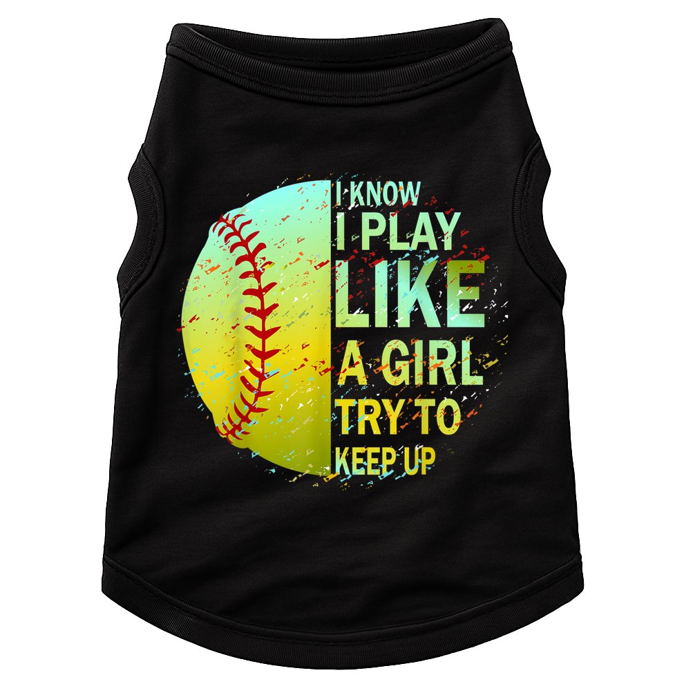 Softball Gift For Girls Doggie Tank