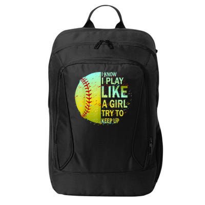 Softball Gift For Girls City Backpack