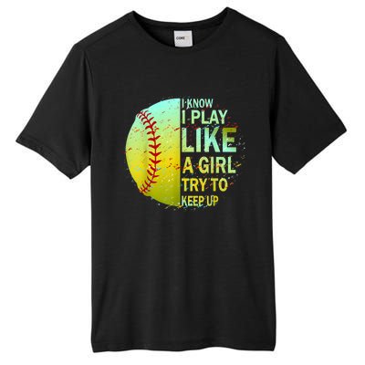 Softball Gift For Girls Tall Fusion ChromaSoft Performance T-Shirt