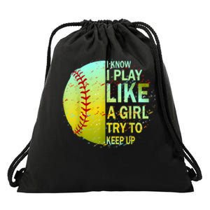 Softball Gift For Girls Drawstring Bag