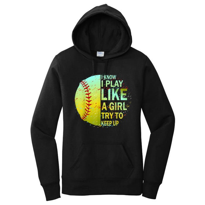 Softball Gift For Girls Women's Pullover Hoodie