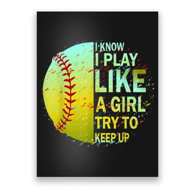 Softball Gift For Girls Poster