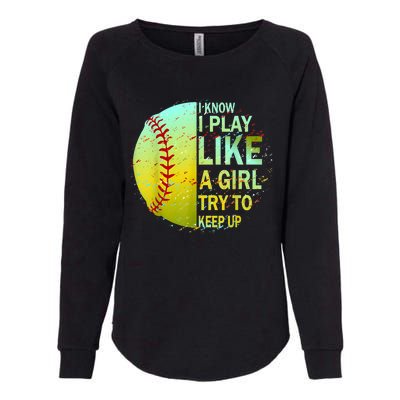 Softball Gift For Girls Womens California Wash Sweatshirt