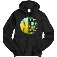 Softball Gift For Girls Tie Dye Hoodie