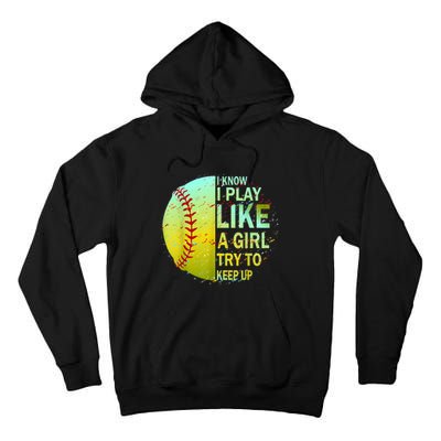 Softball Gift For Girls Tall Hoodie