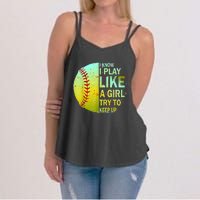 Softball Gift For Girls Women's Strappy Tank