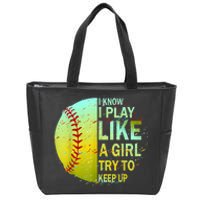 Softball Gift For Girls Zip Tote Bag