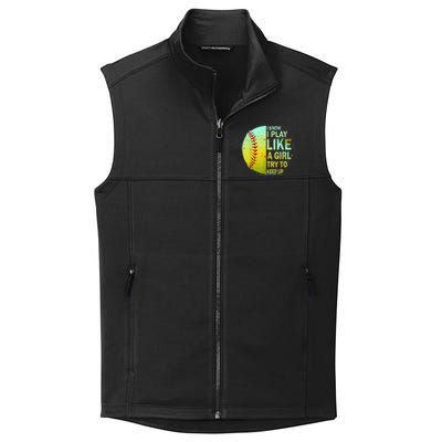 Softball Gift For Girls Collective Smooth Fleece Vest