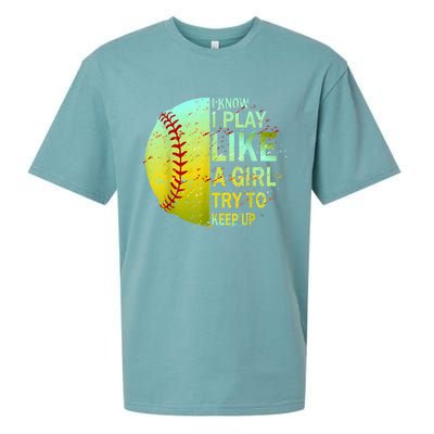 Softball Gift For Girls Sueded Cloud Jersey T-Shirt