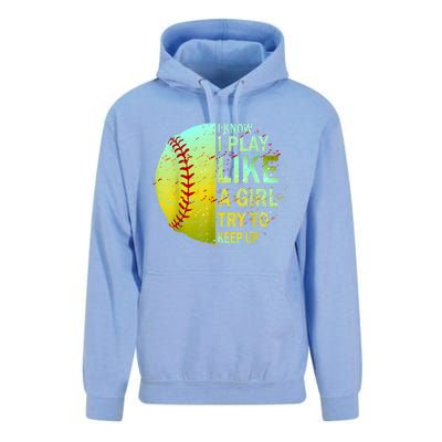 Softball Gift For Girls Unisex Surf Hoodie