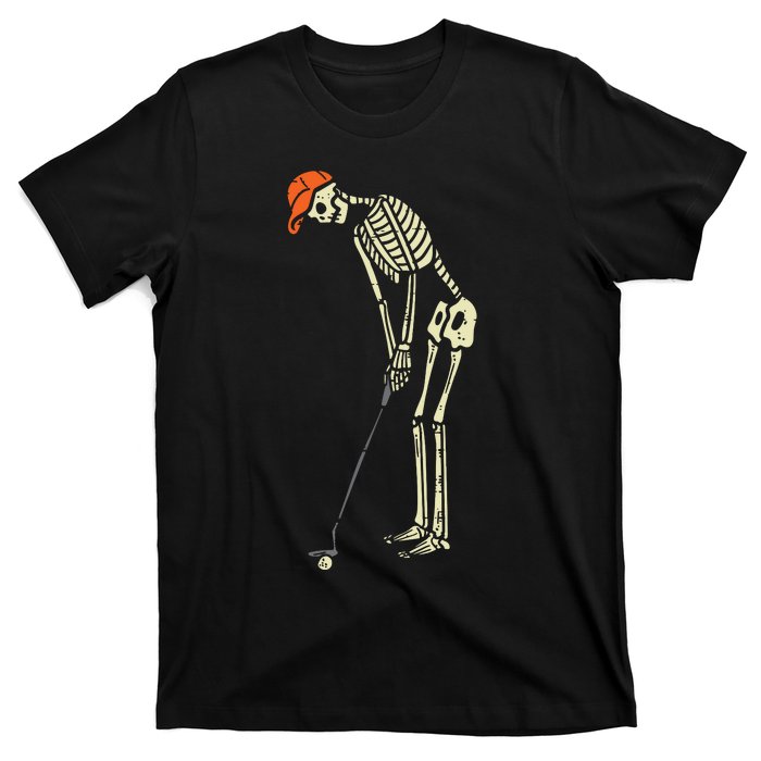 Skeleton Golf Funny Halloween Golfing Sports Golfer T-Shirt