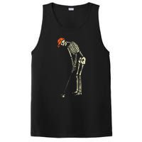 Skeleton Golf Funny Halloween Golfing Sports Golfer PosiCharge Competitor Tank