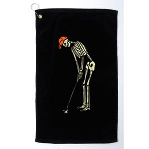 Skeleton Golf Funny Halloween Golfing Sports Golfer Platinum Collection Golf Towel