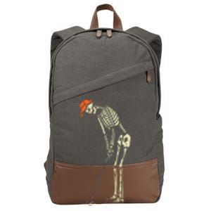 Skeleton Golf Funny Halloween Golfing Sports Golfer Cotton Canvas Backpack