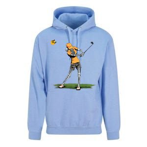 Skeleton Golf Funny Halloween Golfing Sports Golfer Women Unisex Surf Hoodie