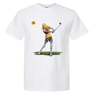 Skeleton Golf Funny Halloween Golfing Sports Golfer Women Garment-Dyed Heavyweight T-Shirt