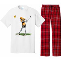 Skeleton Golf Funny Halloween Golfing Sports Golfer Women Pajama Set